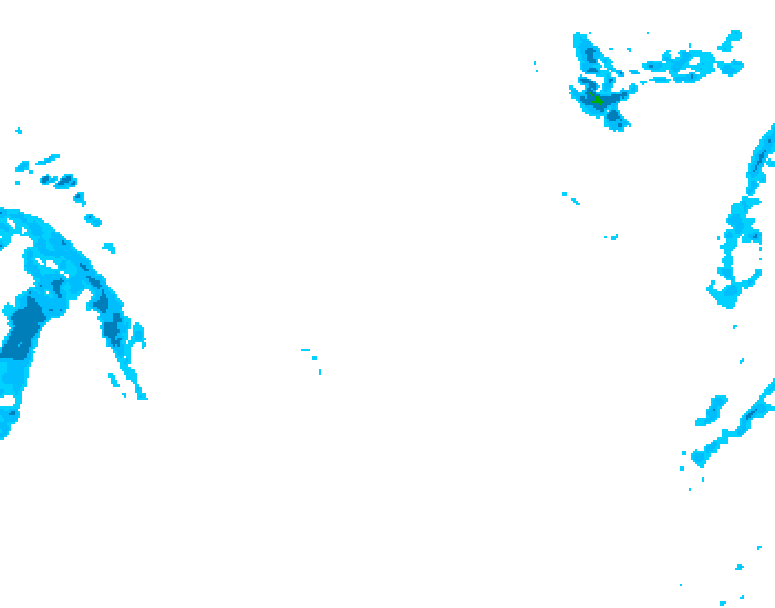 GDPS precipitation 042 hour forecast chart for Canada based on 2026/02/01 1200Z data
