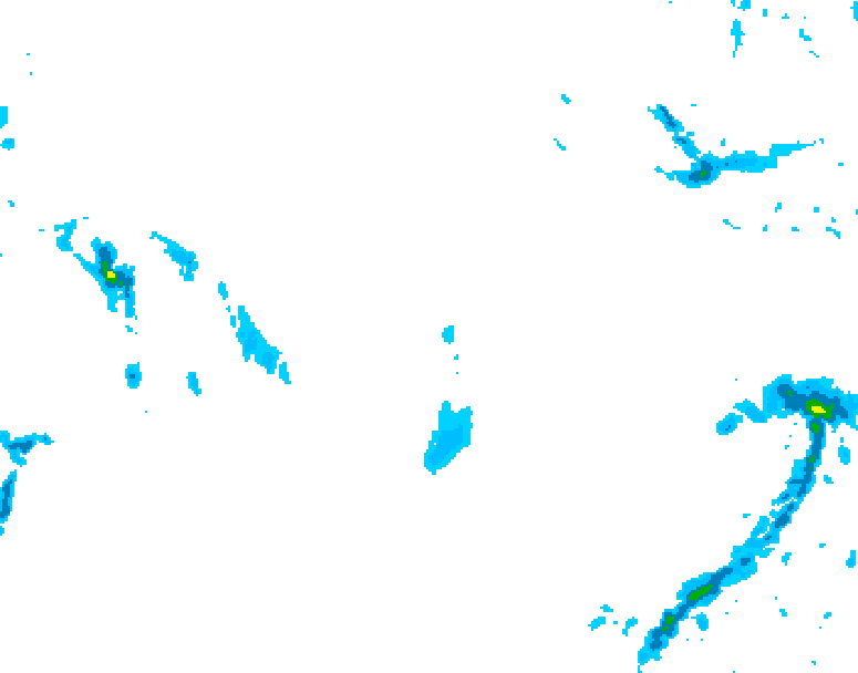 GDPS precipitation 090 hour forecast chart for Canada based on 2026/02/01 1200Z data