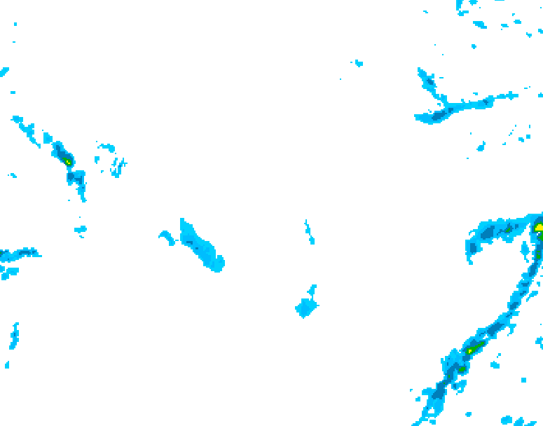 GDPS precipitation 096 hour forecast chart for Canada based on 2026/02/01 1200Z data