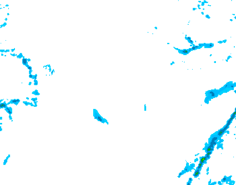 GDPS precipitation 102 hour forecast chart for Canada based on 2026/02/01 1200Z data