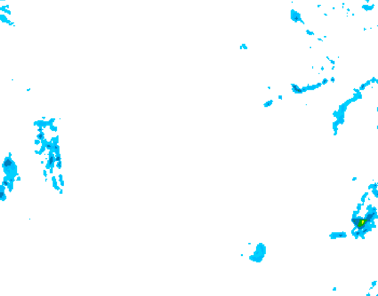 GDPS precipitation 126 hour forecast chart for Canada based on 2026/02/01 1200Z data