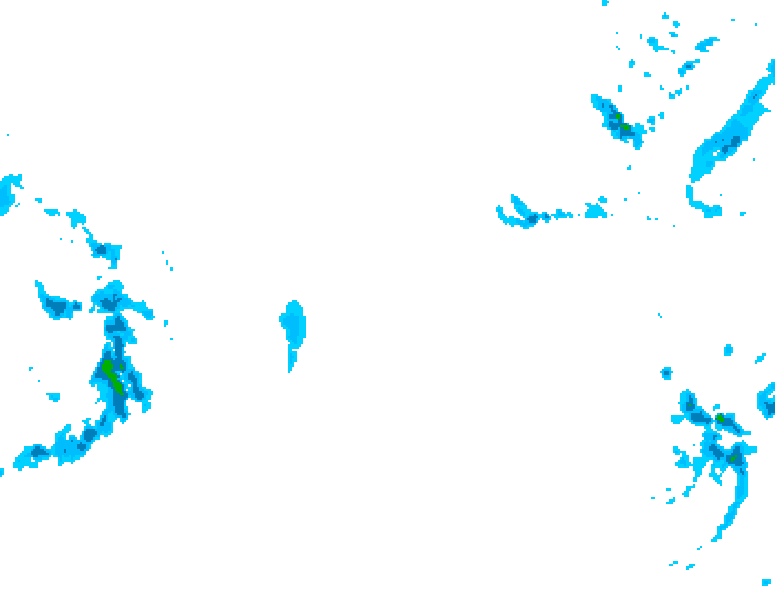 GDPS precipitation 150 hour forecast chart for Canada based on 2026/02/01 1200Z data