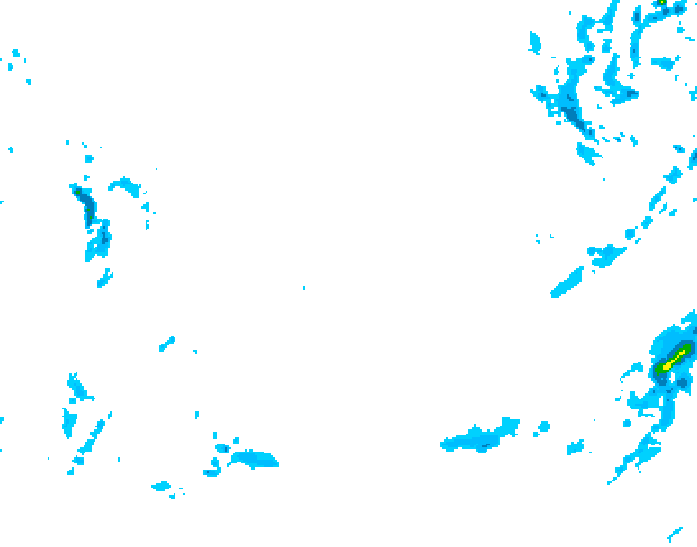 GDPS precipitation 210 hour forecast chart for Canada based on 2026/02/01 1200Z data
