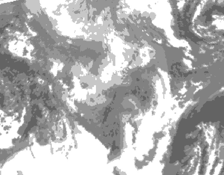 GDPS total cloud 012 hour forecast chart for Canada based on 2026/02/01 0000Z data