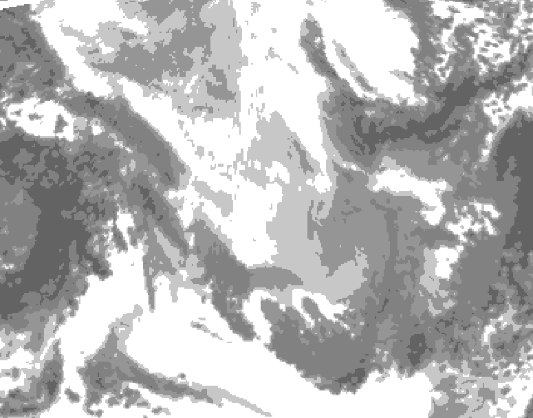 GDPS total cloud 144 hour forecast chart for Canada based on 2026/02/01 0000Z data
