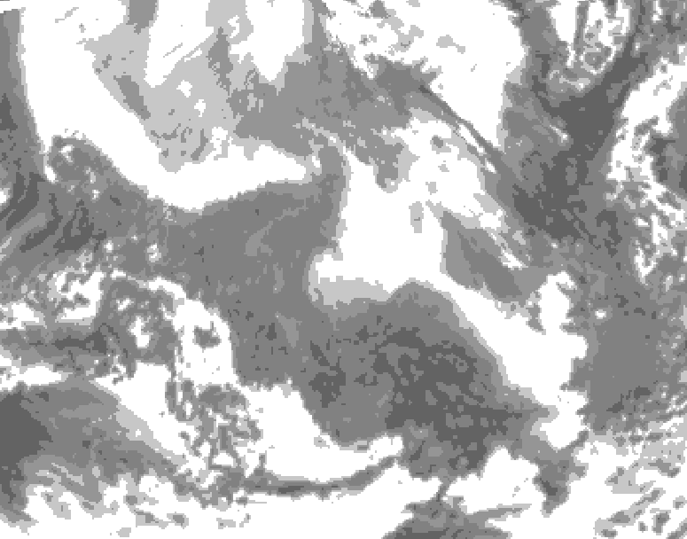 GDPS total cloud 216 hour forecast chart for Canada based on 2026/02/01 0000Z data