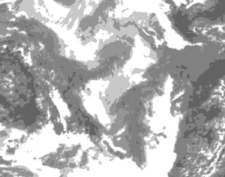 GDPS total cloud 024 hour forecast chart for Canada based on 2026/02/01 1200Z data