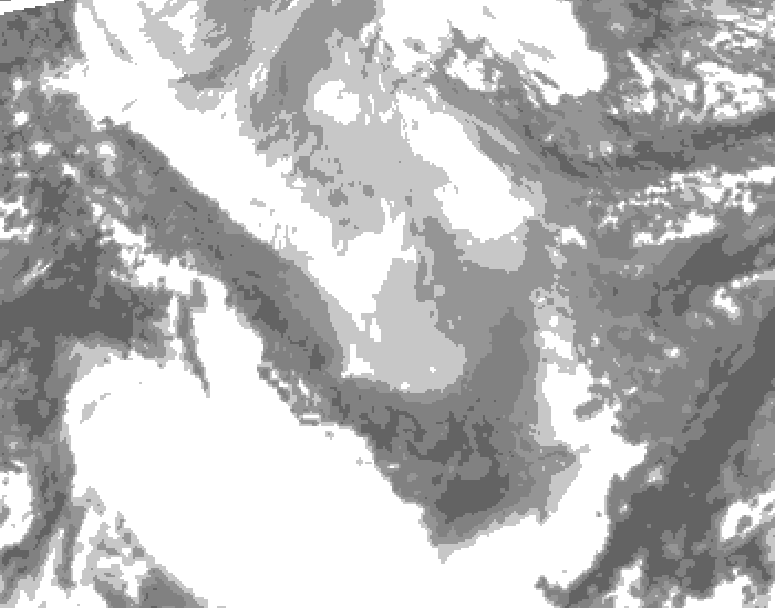 GDPS total cloud 108 hour forecast chart for Canada based on 2026/02/01 1200Z data