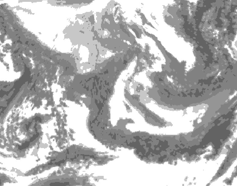 GDPS total cloud 204 hour forecast chart for Canada based on 2026/02/01 1200Z data