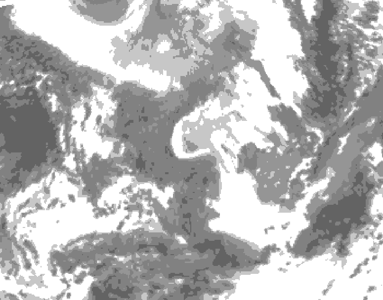 GDPS total cloud 228 hour forecast chart for Canada based on 2026/02/01 1200Z data
