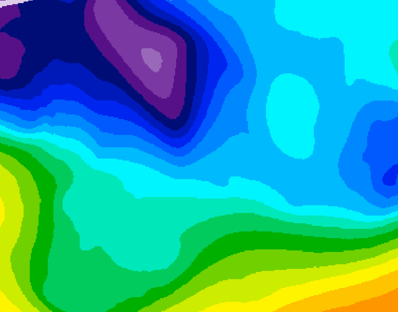 GDPS 500 millibar geopotential height 192 hour forecast chart for Canada based on 2026/02/03 0000Z data