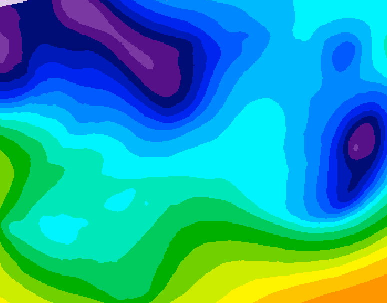 GDPS 500 millibar geopotential height 180 hour forecast chart for Canada based on 2026/02/03 1200Z data