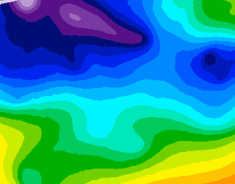 GDPS 500 millibar geopotential height 216 hour forecast chart for Canada based on 2026/02/03 1200Z data