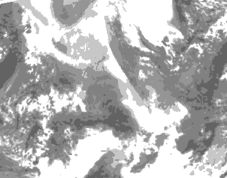 GDPS total cloud 156 hour forecast chart for Canada based on 2026/02/03 0000Z data