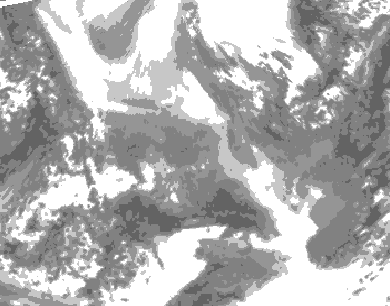GDPS total cloud 168 hour forecast chart for Canada based on 2026/02/03 0000Z data