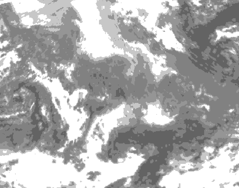 GDPS total cloud 228 hour forecast chart for Canada based on 2026/02/03 0000Z data
