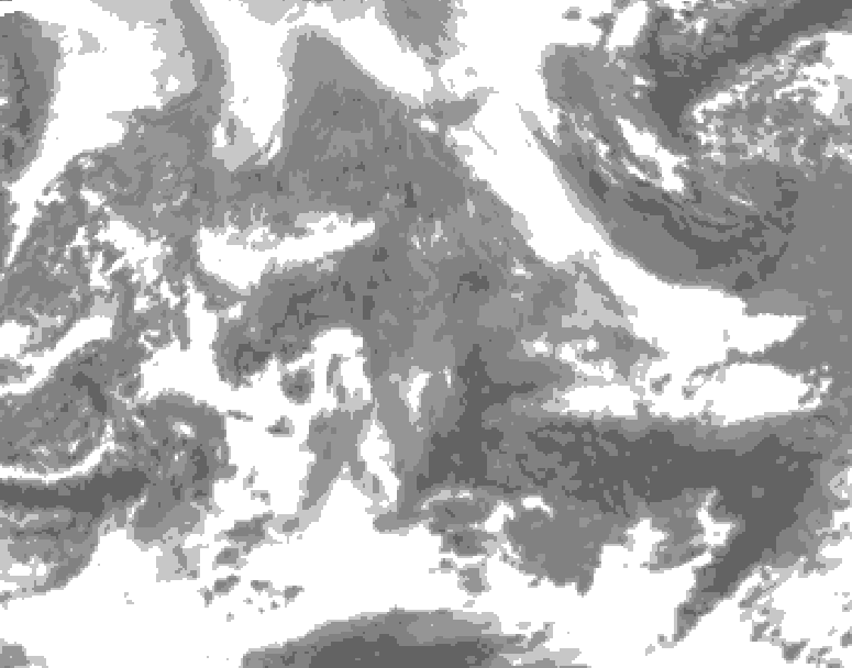 GDPS total cloud 240 hour forecast chart for Canada based on 2026/02/03 1200Z data