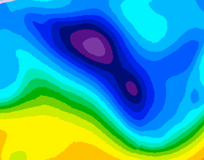 GDPS 500 millibar geopotential height 078 hour forecast chart for Canada based on 2026/02/04 0000Z data