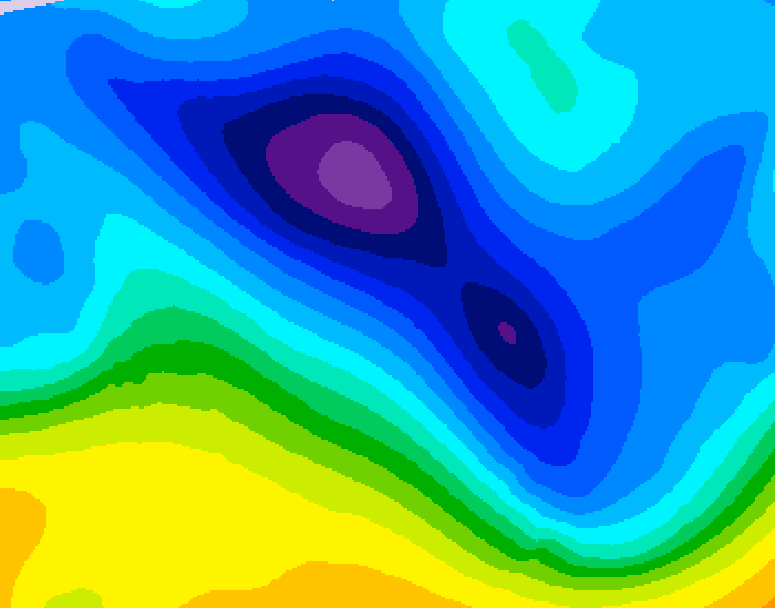 GDPS 500 millibar geopotential height 084 hour forecast chart for Canada based on 2026/02/04 0000Z data