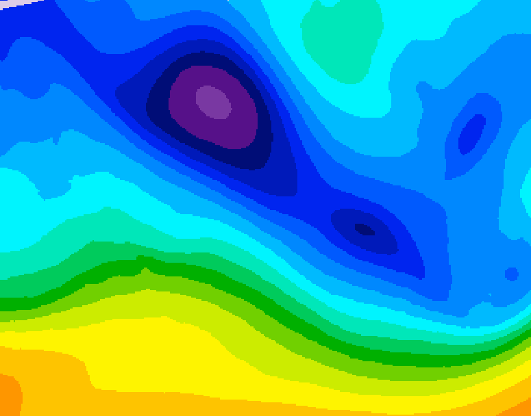 GDPS 500 millibar geopotential height 108 hour forecast chart for Canada based on 2026/02/04 0000Z data