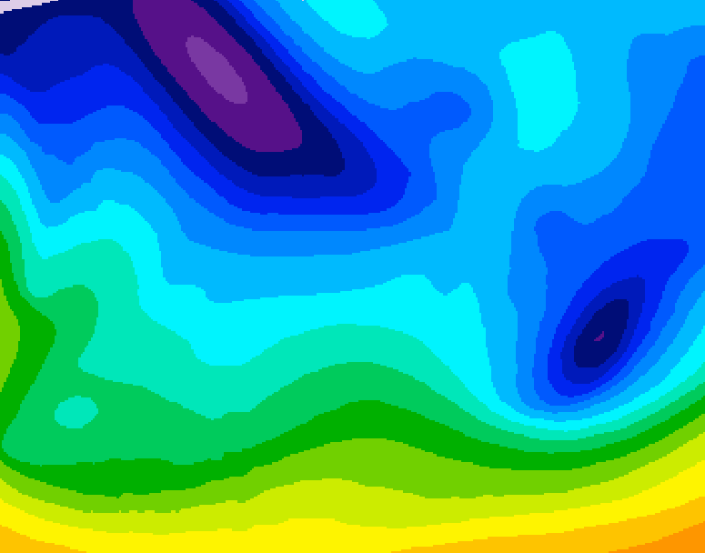 GDPS 500 millibar geopotential height 150 hour forecast chart for Canada based on 2026/02/04 0000Z data