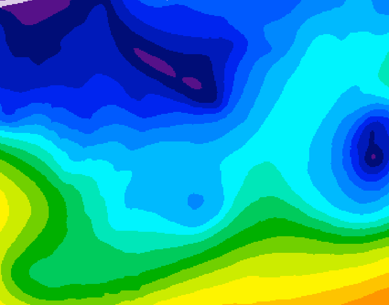 GDPS 500 millibar geopotential height 186 hour forecast chart for Canada based on 2026/02/04 0000Z data
