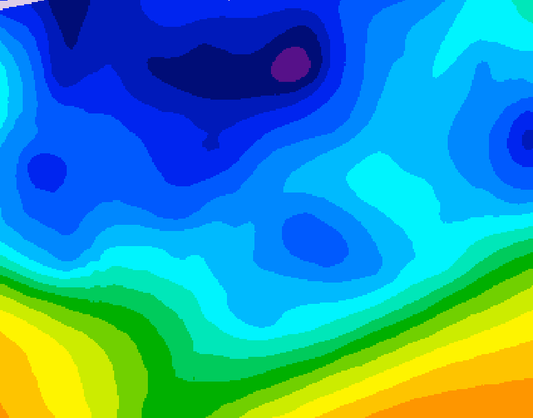 GDPS 500 millibar geopotential height 222 hour forecast chart for Canada based on 2026/02/04 0000Z data