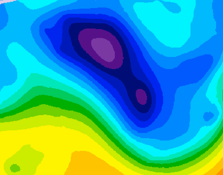 GDPS 500 millibar geopotential height 060 hour forecast chart for Canada based on 2026/02/04 1200Z data