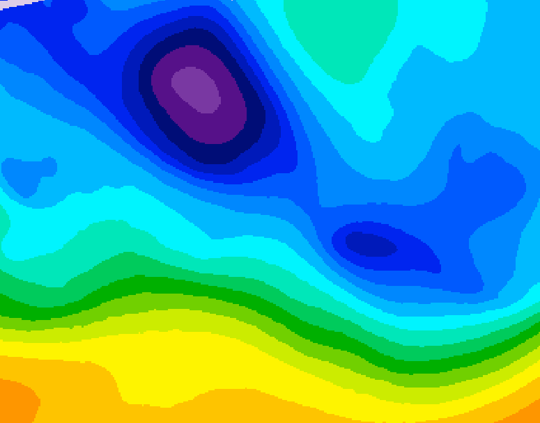 GDPS 500 millibar geopotential height 108 hour forecast chart for Canada based on 2026/02/04 1200Z data