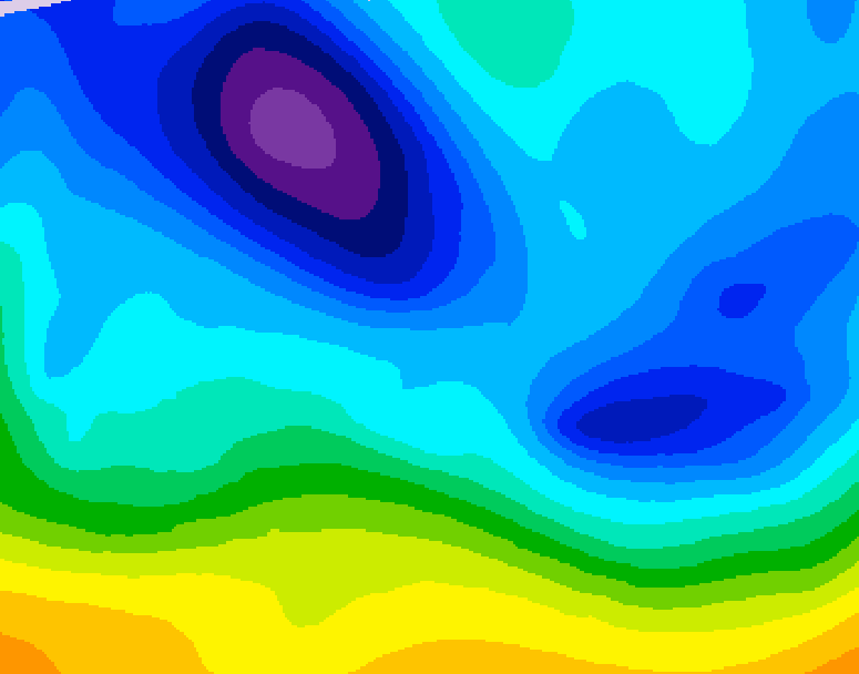 GDPS 500 millibar geopotential height 120 hour forecast chart for Canada based on 2026/02/04 1200Z data