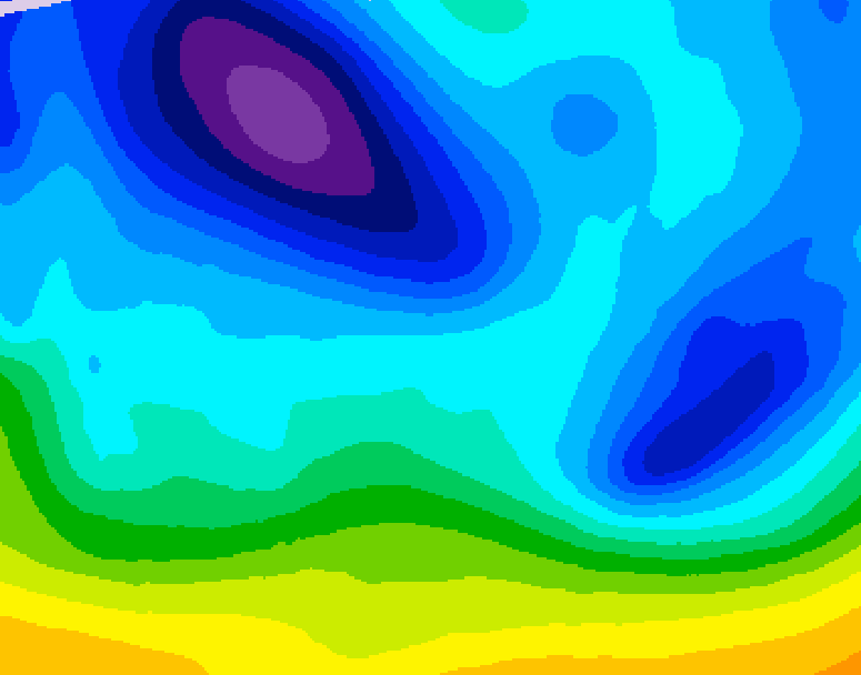 GDPS 500 millibar geopotential height 132 hour forecast chart for Canada based on 2026/02/04 1200Z data