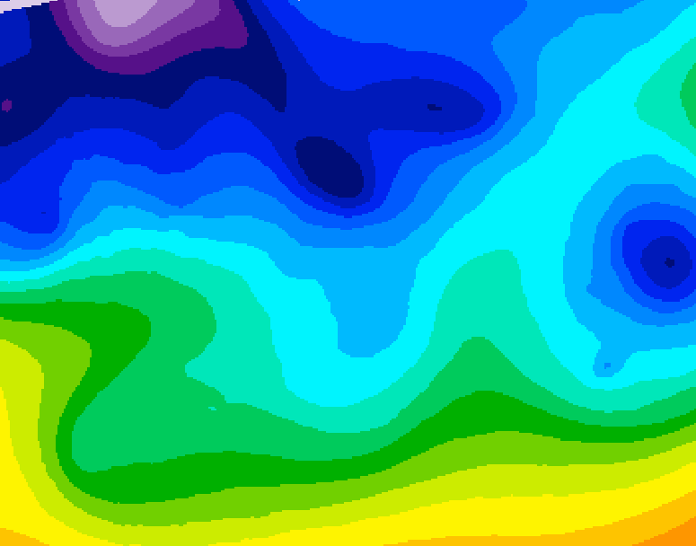 GDPS 500 millibar geopotential height 180 hour forecast chart for Canada based on 2026/02/04 1200Z data