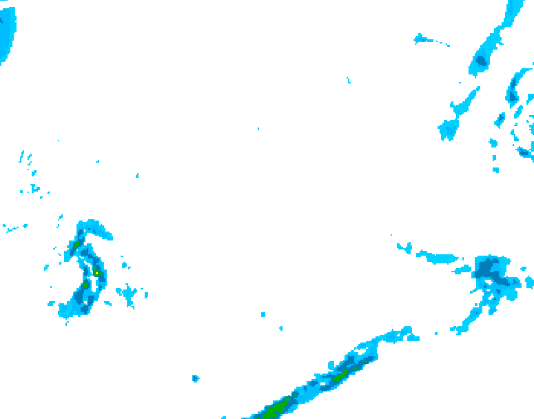 GDPS precipitation 222 hour forecast chart for Canada based on 2026/02/04 0000Z data