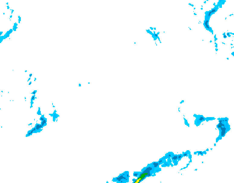 GDPS precipitation 222 hour forecast chart for Canada based on 2026/02/04 1200Z data