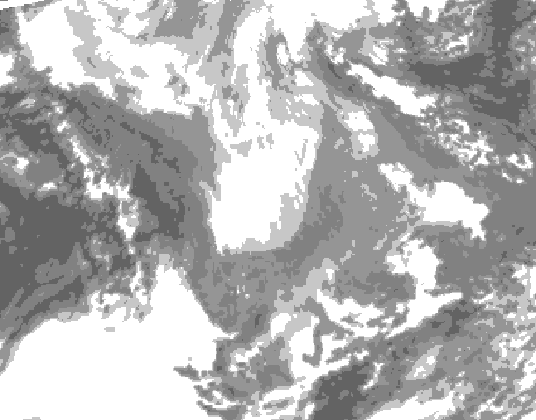 GDPS total cloud 006 hour forecast chart for Canada based on 2026/02/04 0000Z data