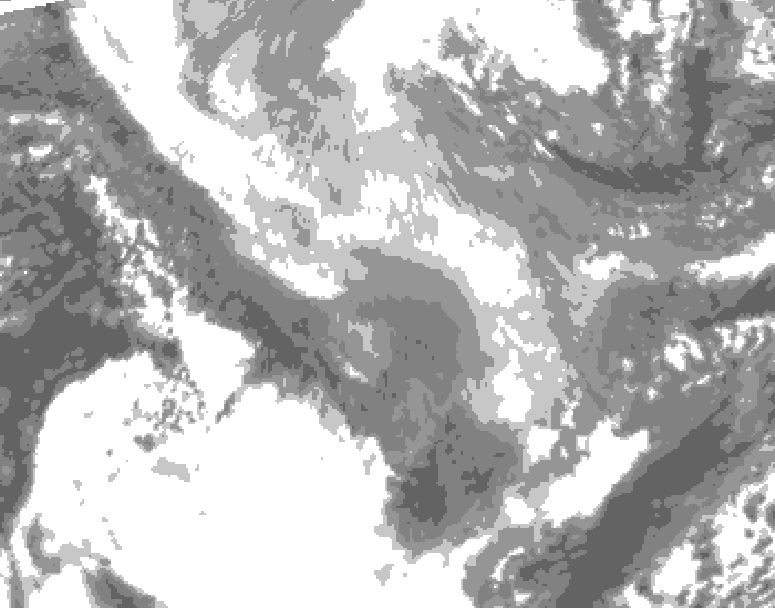 GDPS total cloud 036 hour forecast chart for Canada based on 2026/02/04 0000Z data