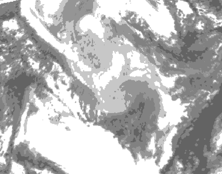 GDPS total cloud 054 hour forecast chart for Canada based on 2026/02/04 0000Z data