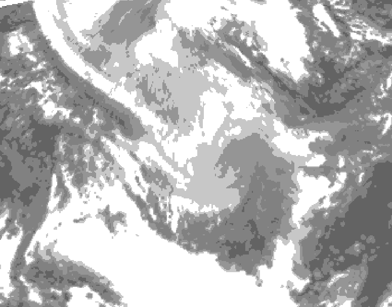 GDPS total cloud 060 hour forecast chart for Canada based on 2026/02/04 0000Z data
