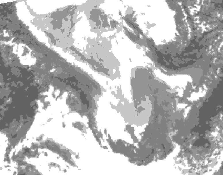 GDPS total cloud 072 hour forecast chart for Canada based on 2026/02/04 0000Z data