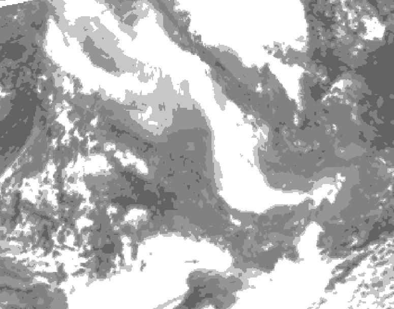 GDPS total cloud 138 hour forecast chart for Canada based on 2026/02/04 0000Z data