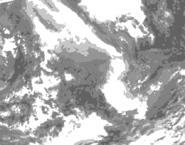 GDPS total cloud 150 hour forecast chart for Canada based on 2026/02/04 0000Z data