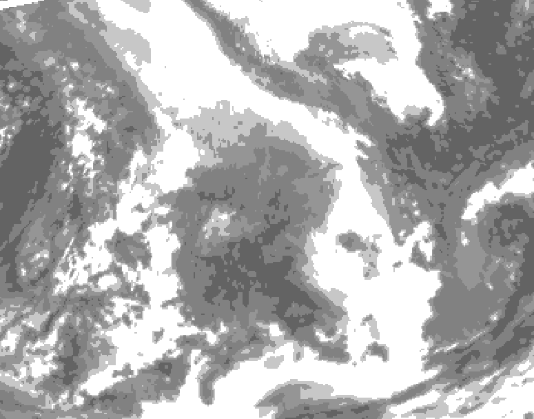 GDPS total cloud 162 hour forecast chart for Canada based on 2026/02/04 0000Z data