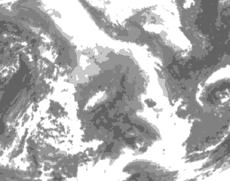 GDPS total cloud 168 hour forecast chart for Canada based on 2026/02/04 0000Z data