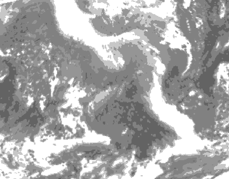 GDPS total cloud 186 hour forecast chart for Canada based on 2026/02/04 0000Z data