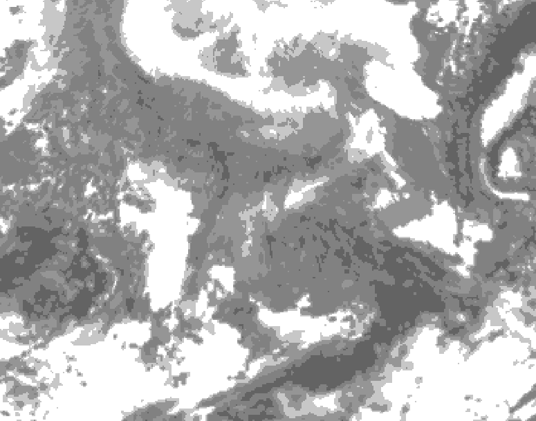 GDPS total cloud 210 hour forecast chart for Canada based on 2026/02/04 0000Z data