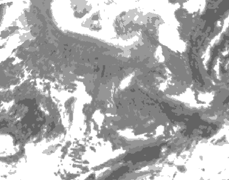 GDPS total cloud 216 hour forecast chart for Canada based on 2026/02/04 0000Z data
