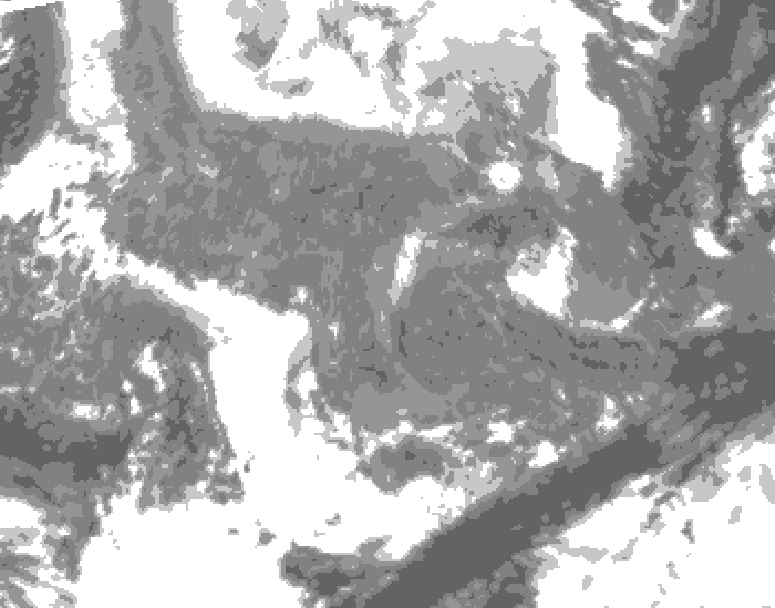GDPS total cloud 228 hour forecast chart for Canada based on 2026/02/04 0000Z data