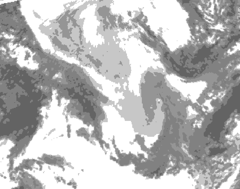 GDPS total cloud 060 hour forecast chart for Canada based on 2026/02/04 1200Z data