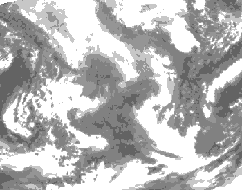 GDPS total cloud 156 hour forecast chart for Canada based on 2026/02/04 1200Z data