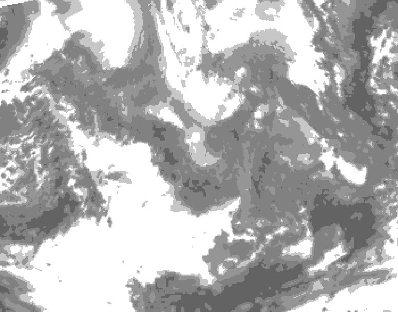 GDPS total cloud 216 hour forecast chart for Canada based on 2026/02/04 1200Z data